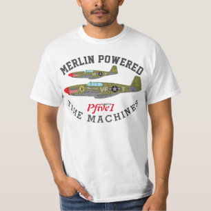 T-shirt Pcinq1 P-51 "Machines à temps Merlin"-T-Shirt