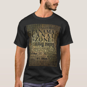 T-shirt PCZ - Emplacements de zone de canal de Panama Avec