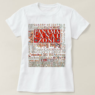 T-shirt PCZ - Panama Canal Zone Locations avec Mola Design