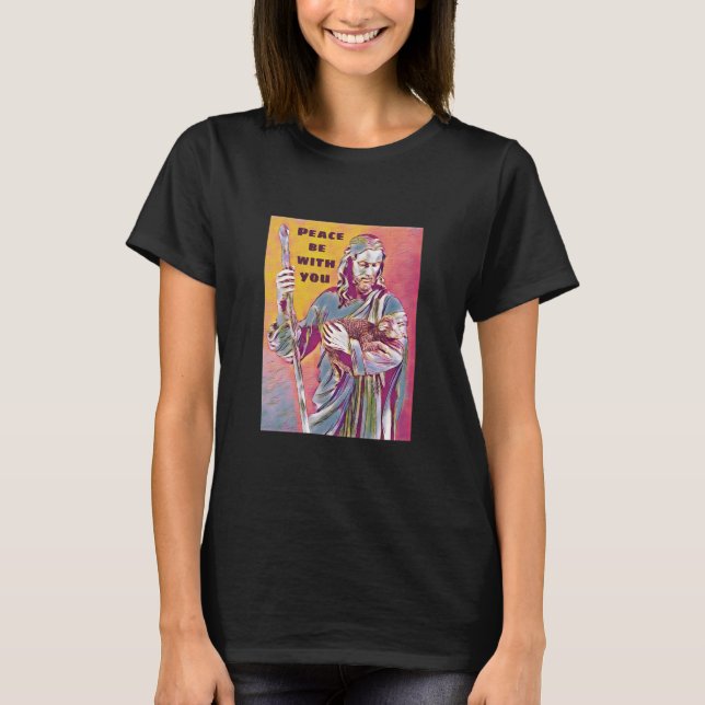 T-shirt Peace Be With You (sombre) (Devant)