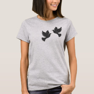 T-Shirt Peace Doves - Idée cadeau de conception de
