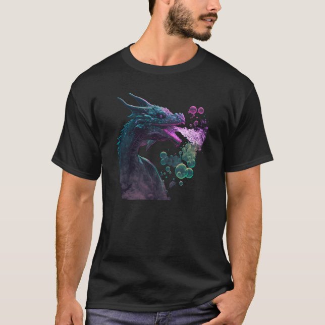 T-shirt Peace Dragon With Bubbles (Devant)