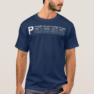 T-shirt Peace Guitar Chords Guitare Musique Tailles Guitar