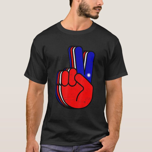 T-shirt Peace Hand Love Taïwan Taïwanais Hommes femmes (Devant)