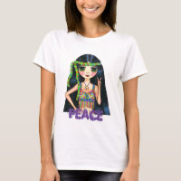 Peace Hippie Girl avec ceinture et bandeau