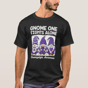 T-shirt Peace Hope Love Gnomes Purple Ribbon Fibromyalgia