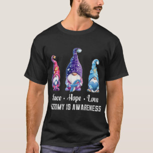 T-shirt Peace Hope Love Gnomes Trisomy 18 Sensibilisation