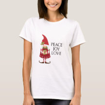 Peace Jove Love Girl Gnome Holiday