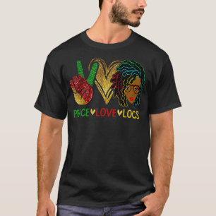 T-shirt Peace Loc'd Hair Black Women Melanin Afro BH