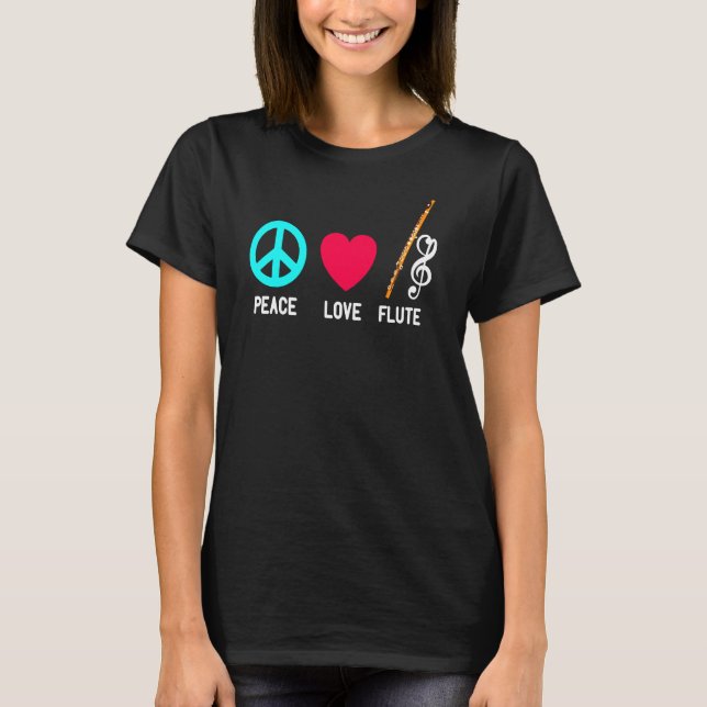 T-shirt Peace Lote Player Musique Retro Marching Band (Devant)