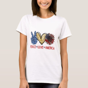T-shirt Peace Love America