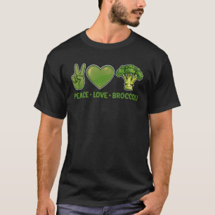 T-shirt Peace Love and Broccoli Broccoli Vegan