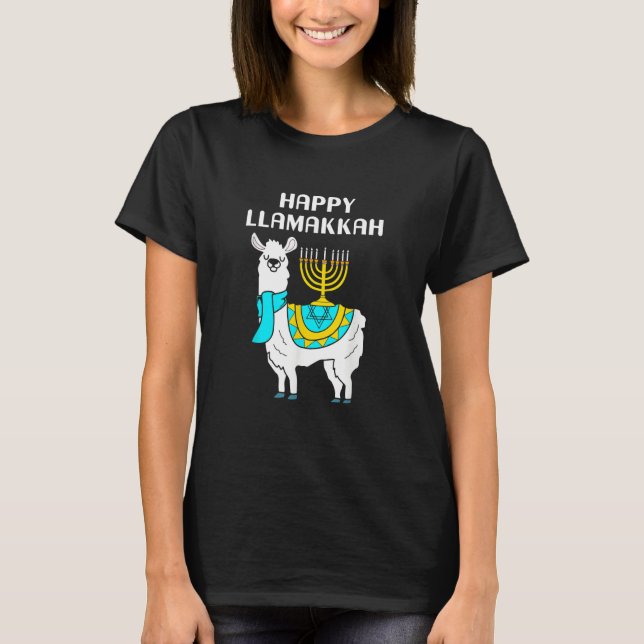 T-shirt Peace Love and Miracles Happy Hanukkah Pjs Family  (Devant)