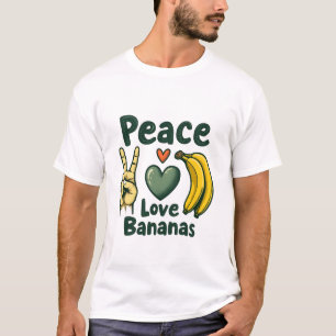 T-shirt Peace Love Banana Funny Banana Lovers