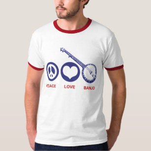 T-shirt Peace Love Banjo
