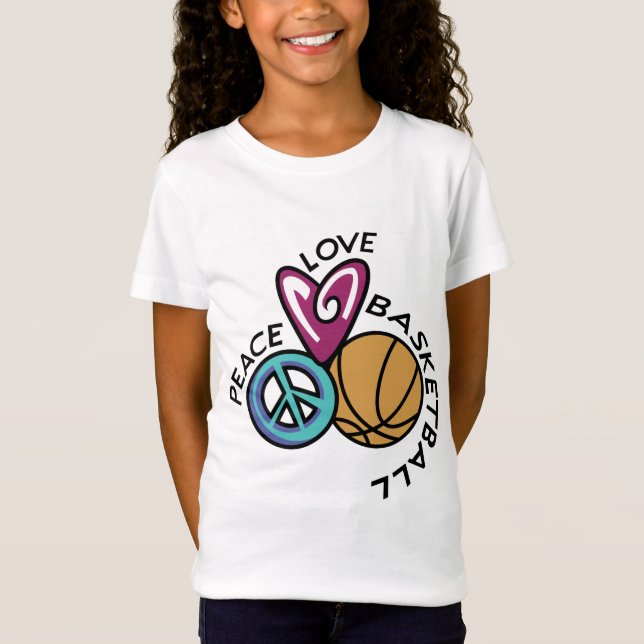 T-Shirt Peace Love Basket (Devant)