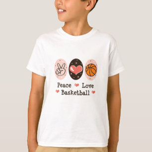 T-shirt Peace Love Basketball Enfants Sweatshirt