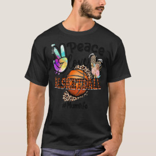T-shirt Peace Love Basketball Maman Vie Maman Grand-mère L