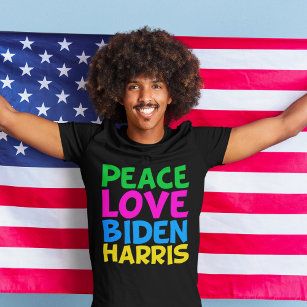 T-shirt Peace Love Biden Harris Election 2024