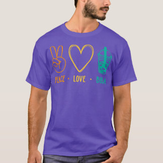 T-shirt Peace Love Boba Graphic Tea Lover Bubb