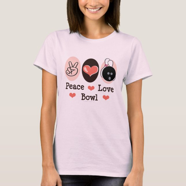 T-shirt Peace Love Bowl Tee - shirt biologique (Devant)