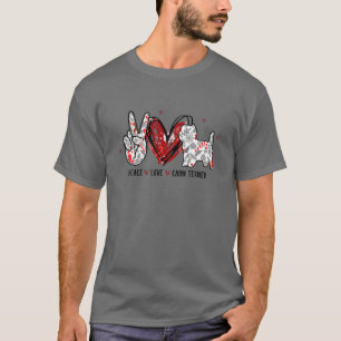 T-shirt Peace Love Cairn Terrier Funny Amoureux des chiens