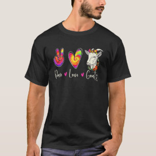 T-shirt Peace Love Chèvres - Whisperer de chèvre ferme amo