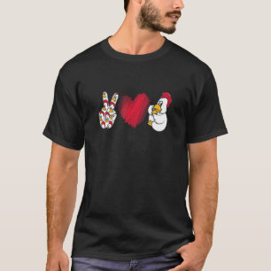 T-shirt Peace Love Chicken Poulet