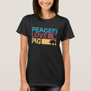 T-shirt Peace Love Cochon, Agriculture Pour Hommes Femmes,