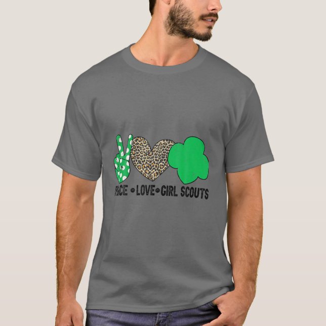 T-shirt Peace Love Cookie Scout For Girls Bakery Cookie Se (Devant)