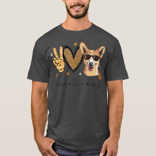 T-shirt Peace Love Corgi