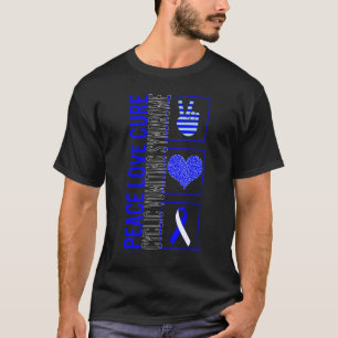 T-shirt Peace Love Cure Cyclic Vomissement Sensibilisation
