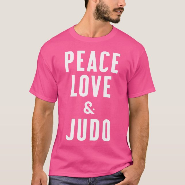 T-shirt Peace Love Et Judo (Devant)