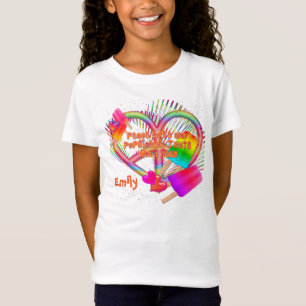 T-Shirt Peace Love et Popsicles-Girls Tee