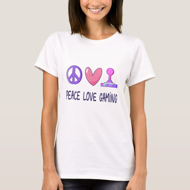 T-shirt Peace Love Gaming (Devant)
