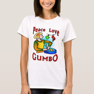 T-shirt Peace Love Gumbo