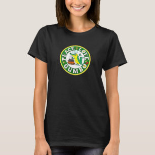 T-shirt Peace Love Gumbo New Orleans Mardi Gras