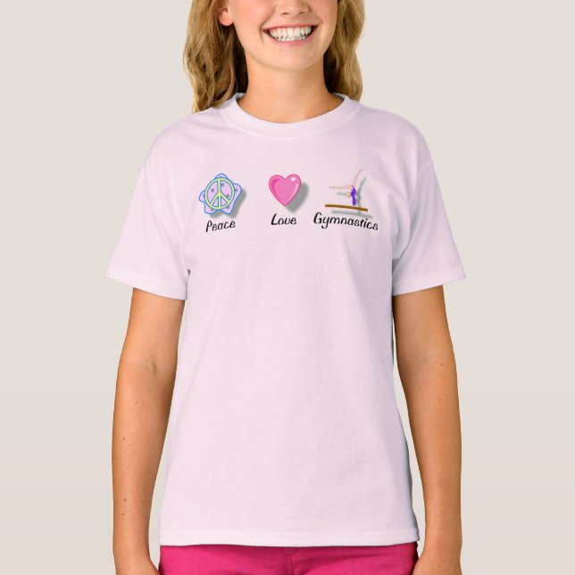 T-shirt Peace Love Gymnastique (Devant)
