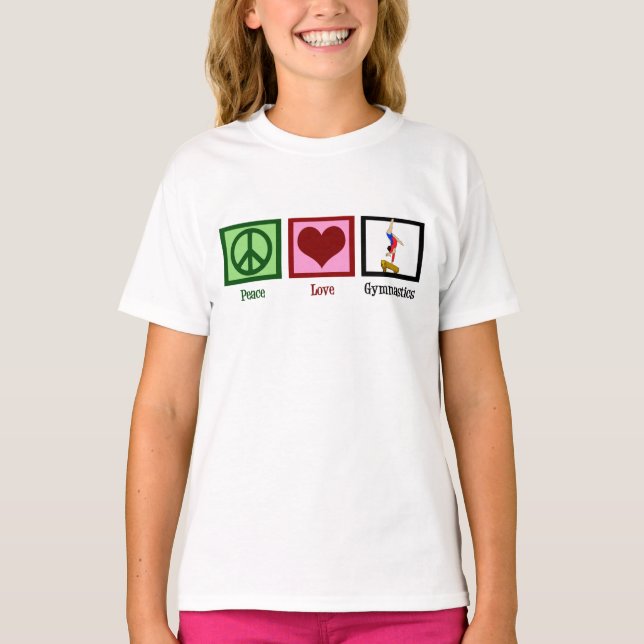 T-shirt Peace Love Gymnastique (Devant)
