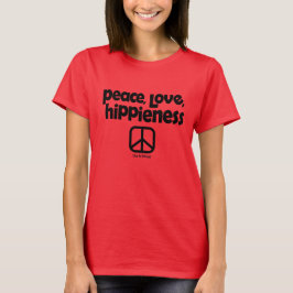 T-shirt Peace Love Hippiiness Tie Dye Tee Ladies
