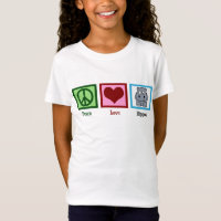 Peace Love Hippopotames Cute Hippo Mascotte Enfant