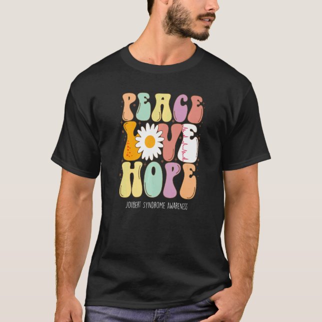 T-shirt Peace Love Hope Joubert Syndrome Sensibilisation (Devant)