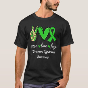 T-shirt Peace Love Hope Li Fraumeni Syndrome Green Award