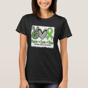 T-shirt Peace Love Hope Lymphoma Awareness Mois Warrior W
