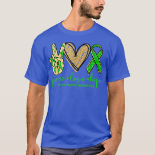 T-shirt Peace Love Hope Mental Health Awareness Green Ribb