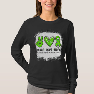 T-shirt Peace Love Hope Mois de sensibilisation à la santé