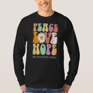 T-shirt Peace Love Hope Spinal Musculaire Atrophy SMA Awar