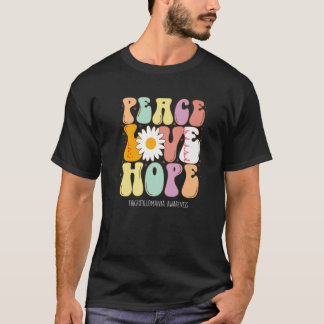 T-shirt Peace Love Hope Trichotillomania Awareness Cadeau