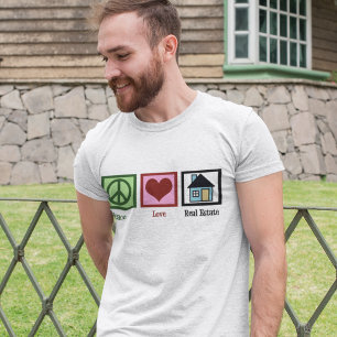 T-shirt Peace Love Immobilier