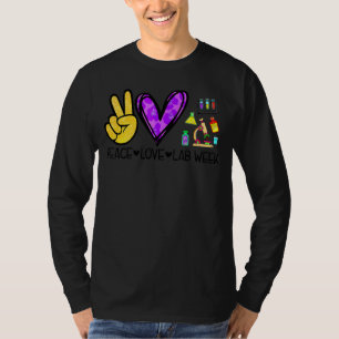 T-shirt Peace Love Lab Week 2022 Laboratoire Médicale Lab 
